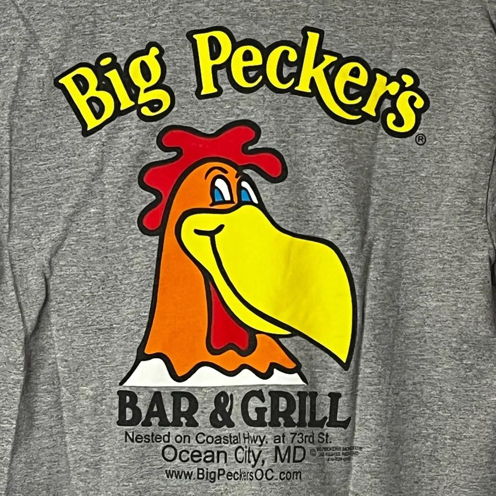 Gildan Heather Gray Graphic Long Sleeve T-Shirt - Picture 2 of 11